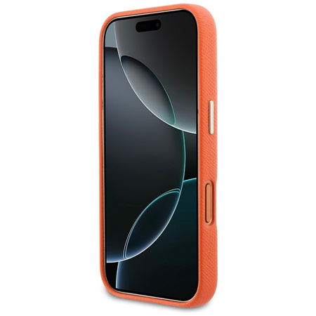 Etui Guess FW Resin Logo do iPhone 17    Pro pomarańczowy