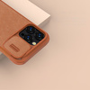 Nillkin Qin Leather Pro Case etui iPhone 14 Pro Max osłona na aparat kabura pokrowiec obudowa z klapką czarny