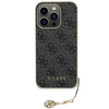 Guess GUHCP15LGF4GGR iPhone 15 Pro 6.1" szary/grey hardcase 4G Charms Collection