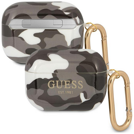 Guess GUAPUCAMG AirPods Pro cover czarny/black Camo Collection