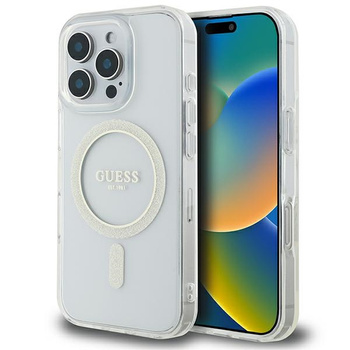 GUESS CASE HARDCASE DO IPHONE 16 PRO MAX 6.9 DO MAGSAFE IML PRZEŹROCZYSTE