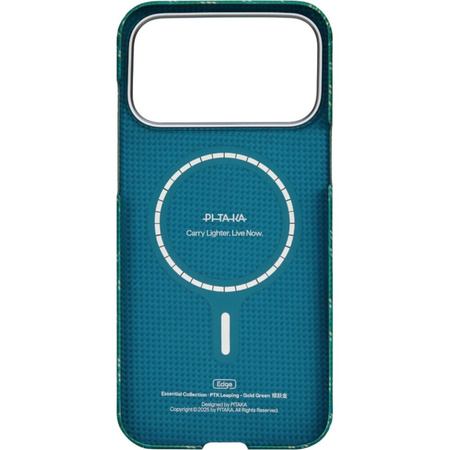 Pitaka Ultra-Slim Case, Monogram-Gold/Green - iPhone 17 Pro