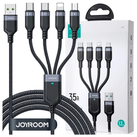 JOYROOM KABEL 4W1 DO ŁADOWANIA 2 X USB-C DO LIGHTNING MICRO DO TRANSMISJI