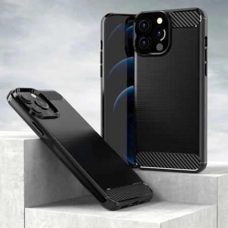 HURTEL POKROWIEC CARBON CASE ELASTYCZNE DO IPHONE 13 PRO MAX WYSOKA OCHRONA