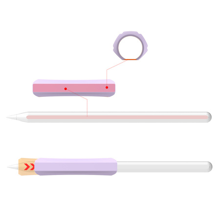 Stoyobe Silicone Holder uchwyt silikonowy dla Apple Pencil 1 / Apple Pencil 2 / Huawei M-Pencil różowy
