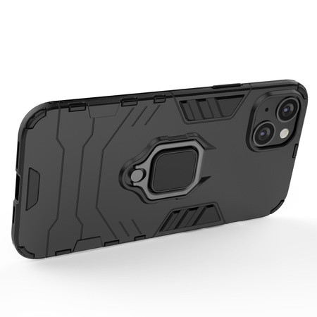 Ring Armor etui do iPhone 14 Plus pancerny pokrowiec uchwyt magnetyczny ring czarne