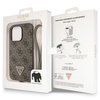 Etui Guess GUHCP13LP4TDSCPW na iPhone 13 Pro / 13 - brązowe Crossbody 4G Metal Logo