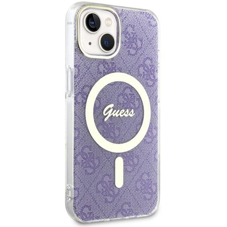 Etui Guess GUHMP14SH4STU na iPhone 14 purpurowy/purple hardcase 4G MagSafe
