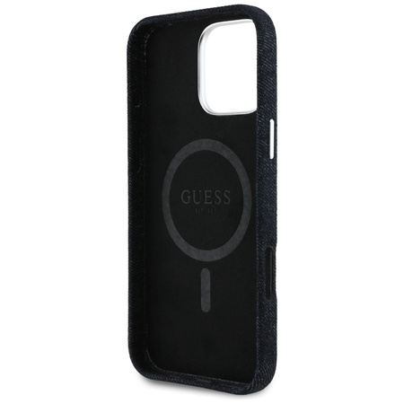 GUESS ETUI DENIM TRIANGLE LOGO DO IPHONE 16 PRO MAX DO MAGSAFE STYLOWA