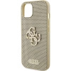 Etui Guess Perforated 4G Glitter do iPhone 15 - złote