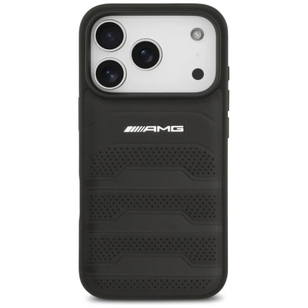MERCEDES ETUI AMG LEATHER DEBOSSED LINES LOGO DO IPHONE 17 PRO LUKSUSOWE