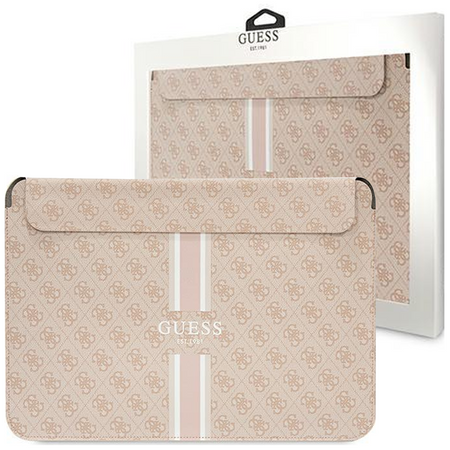 Etui Guess GUCS16P4RPSP 16" różowy/ pink 4G Printed Stripes