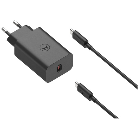 Ładowarka sieciowa Motorola TurboPower   68W USB-C z kablem USB-C do USB-C 1m czarny