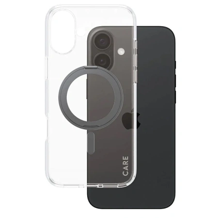Etui CARE by PanzerGlass Feature Kickstand Case z MagSafe na iPhone 16 Plus - czarne