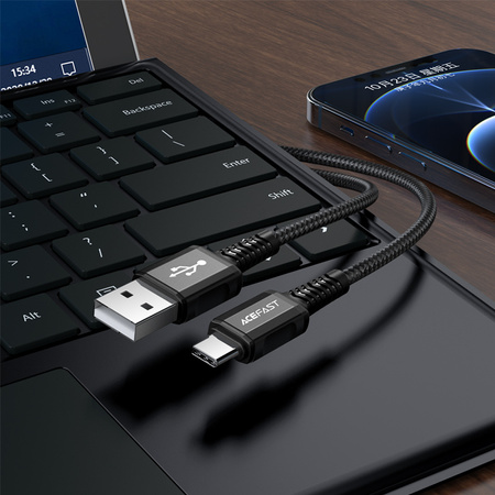 Acefast kabel USB - USB Typ C 1,2m, 3A czarny (C1-04 black)