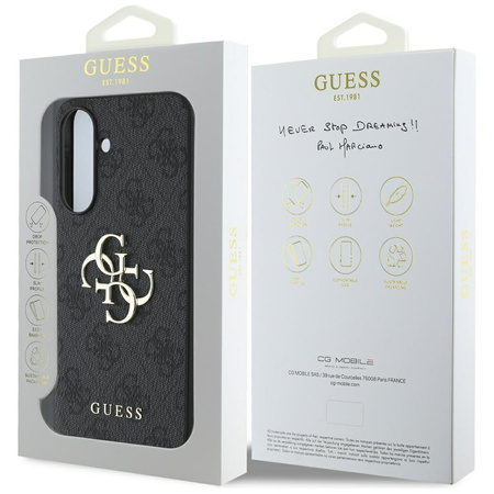 GUESS ETUI BIG 4G LOGO CLASSIC DO SAMSUNG GALAXY A36 PREMIUM CZARNE