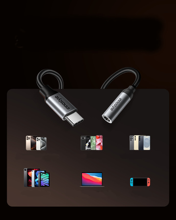 INNOSTYLE ADAPTER 2X USB-C PRZEJŚCIÓWKA KABEL TYP C DO SAMSUNG APPLE Z DAC