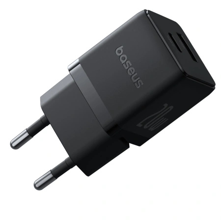 BASEUS ŁADOWARKA SIECIOWA 20W USB-C USB-A DO TELEFONÓW I URZĄDZEŃ SZYBKIE