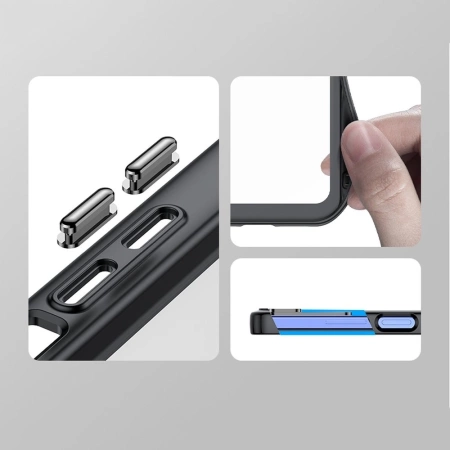 Outer Space Case etui Xiaomi Poco M4 Pro pokrowiec z elastyczną ramką niebieskie