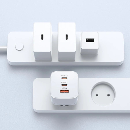 WOZINSKY ŁADOWARKA 65W SIECIOWA 2X USB-C DO TELEFONÓW I URZĄDZEŃ MOBILNYCH