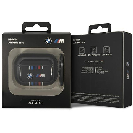 Etui BMW BMAP22SWTK na AirPods Pro - czarne Multiple Colored Lines