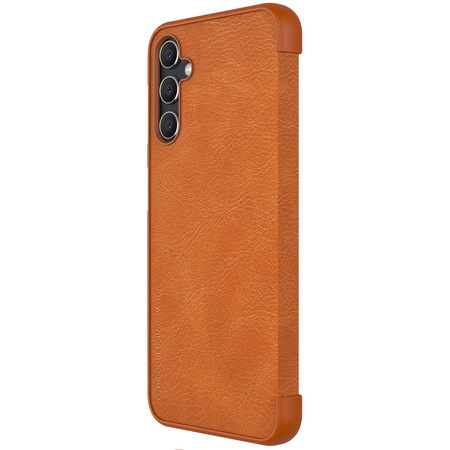 Nillkin Qin Leather etui skórzany pokrowiec z klapką portfel brązowe - samsung Galaxy A14