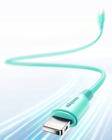 INNOSTYLE JAZZY KABEL USB-C LIGHTNING MFI SZYBKIEGO ŁADOWANIA DO IPHONE KEVLAR 1M ZIELONY