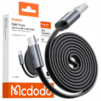 Mcdodo phone cable, retractable, for iPhone, Micro USB, USB-C, 3-in-1, 66W, purple