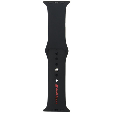 AUDI PASEK SPORT RED LOGO DO APPLE WATCH 44 45 46 49MM CZARNY SILIKONOWY
