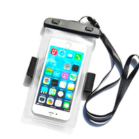 Wodoodporne etui z opaską do telefonu armband PVC - przezroczyste