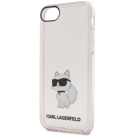 Etui Karl Lagerfeld KLHCI8HNCHTCP na iPhone 7/8/ SE 2020 / SE 2022 - różowe Ikonik Choupette