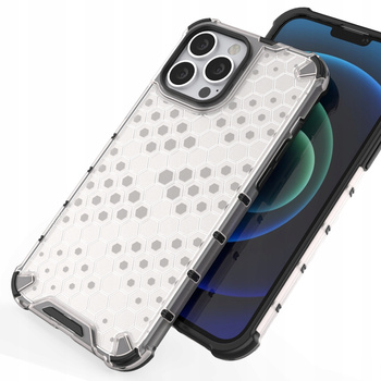 HURTEL HONEYCOMB ETUI DO IPHONE 13 PRO MAX PRZEZROCZYSTE Z ŻELOWĄ RAMKĄ