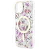 Etui Guess GUHMP14MHCFWST na iPhone 14 Plus 6.7" - przezroczyste hardcase Flower MagSafe