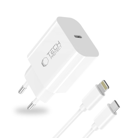 TECH-PROTECT ŁADOWARKA PD 20W DO DO LIGHTNING IPHONE 12 13 14 KABEL