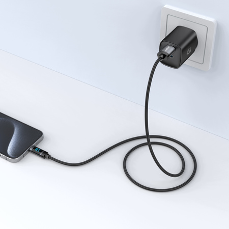 PALPRO KABEL USB-A USB-C SZYBKIE ŁADOWANIE DO SAMSUNG APPLE 3A 18W LED 1M