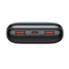 Powerbank Baseus Bipow Pro 20000mAh 22.5W czarny z kablem USB Typu A - USB Typu C 3A 0.3m (PPBD040301)