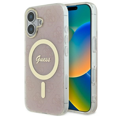 GUESS ETUI CASE HARDCASE IML DO IPHONE 16 PLUS 6.7 DO MAGSAFE 4G RÓŻOWE