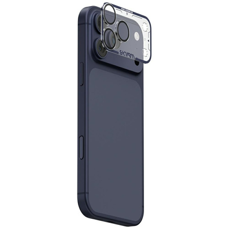 Szkło na obiektyw aparatu Skinarma Magma Full Matte do iPhone 17 Pro niebieski