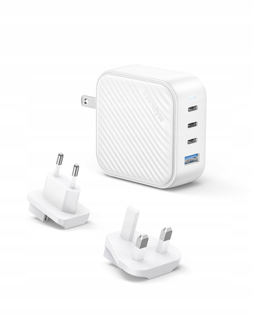 INNOSTYLE SUPER CUBE MOCNA SZYBKA ŁADOWARKA GAN PODRÓŻNA EU US UK AU 4X USB USB-C 100W BIAŁA