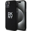 DKNY CASE HARDCASE LIQUID SILICONE DO IPHONE 15 14 13 Z METALOWYM LOGO