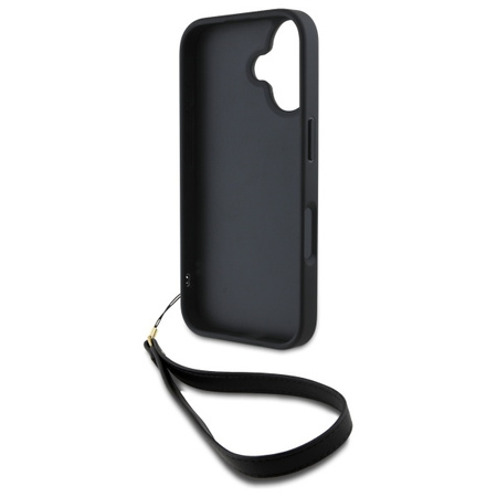 DKNY ETUI HARDCASE DO IPHONE 16 6.1 Z PASKIEM NA RĘKĘ I DESIGNERSKIM LOGO
