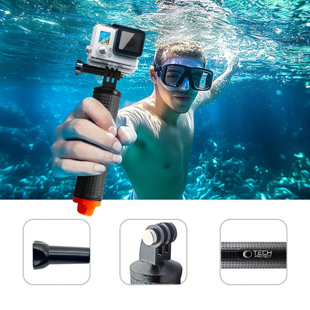 TECH-PROTECT GRIP RĘKOJEŚĆ FLOAT DO GOPRO DJI STABILNE UŻYTKOWANIE W WODZIE