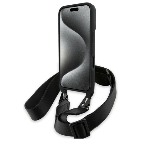 BMW BMHCP16M23PSCCK iPhone 16 Plus 6.7  czarny/black hardcase M Edition Carbon Stripe & Strap