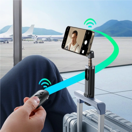 Selfie stick Joyroom JR-ZS509 kompatybilny z MagSafe z Bluetooth - czarny