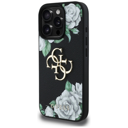 GUESS ETUI POKROWIEC GRINNED ROSES BIG 4G LOGO DO IPHONE 16 PRO MAGNETYCZNE