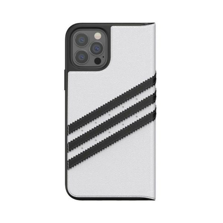 ADIDAS ETUI CASE DO IPHONE 12 12 PRO 6,1 OR BOOKLET PU SKÓRA OCHRONNE BIAŁE