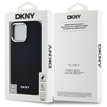 DKNY ETUI PLAIN LOGO DO IPHONE 14 PRO MAX 6.7 Z DO MAGSAFE I METALOWYM LOGO