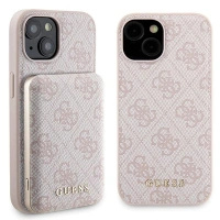 Zestaw Guess GUBPM5P15S4GEMGP iPhone15 6.1 hardcase + Powerbank 5000mAh MagSafe różowy/pink 4G Metal Logo