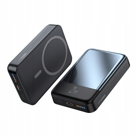 MCDODO POWERBANK BEZPRZEWODOWY 10000MAH 20W INDUKCYJNY + KABEL USB-C DO MAGSAFE IPHONE 12 13 14 15 MINI PLUS PRO MAX CZARNY