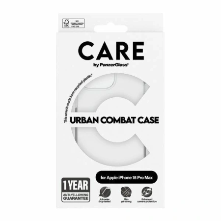 Etui CARE by PanzerGlass Urban Combat Case na iPhone 15 Pro Max - przezroczyste